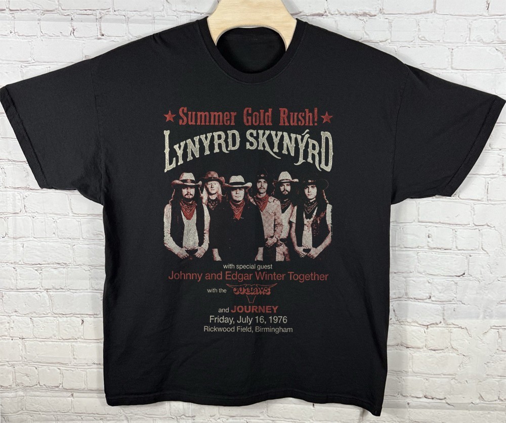 Lynyrd Skynyrd Band Unisex Black Cotton T-shirt S-5XL