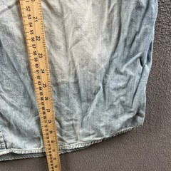 Vintage True Religion Denim Shirt Mens XXL Rolling Bones Jake Western Pearl Snap