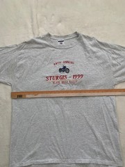 Vintage 1999 Sturgis Motorcycle Rally T Shirt Men XL Gray Races Biker 59th USA