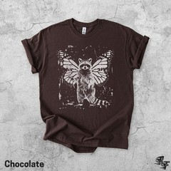 Raccoon Butterfly Wings Comfort Tee Woodland Forest Animal