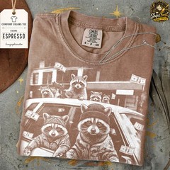 Raccoon Funny Gangsta Animal Comfort Tee