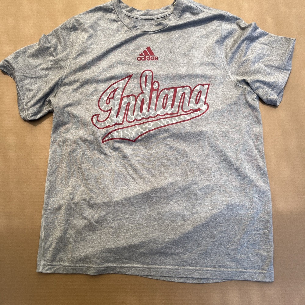 Adidas Creator Tee Indiana Mens Large Gray Heather Aeroready Shirt L