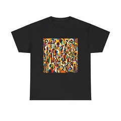Unisex Adult T Shirt Abstract African Modern Art Colorful Designer Graphic Tee