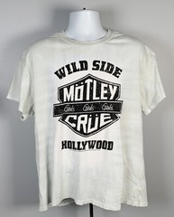 Motley Crue Girls Girls Girls Wild side Hollywood T Shirt Mens Large