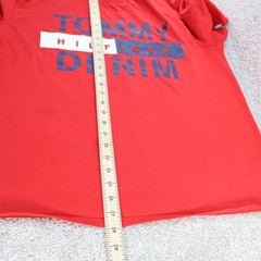 Tommy Hilfiger Denim Men’s Graphic T-Shirt XL Red Logo Tee (see photo for flaw)