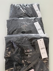 NEW J. CREW Men’s Black Slim Long-Sleeve Vintage-Wash Cotton Pocket T-Shirt Sz L