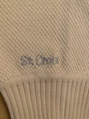 Saint Croix men’s all seasons knit shirt heart shaped necklines color white L