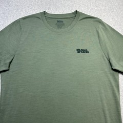 Fjallraven Abisko Wool T Shirt Mens XXL Green Logo Performance Crewneck Outdoor