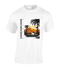 DUNE CRUISE MENS T SHIRT CLASSIC CAR RETRO CAR LOVER BEACH SUMMER HOLIDAY TOP