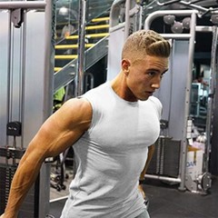 Men’s Workout Tank Tops Sleeveless Gym Bodybuilding Fitness Muscle Tee Shirts