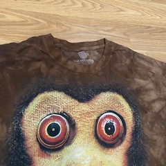 NWOT The Mountain Crazy Cymbal Monkey T Shirt Adult Size XL Tie Dye Brown