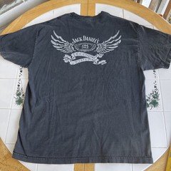 Vintage Jack Daniels T Shirt XL Freedom Rider Biker Old No 7 Brand Whiskey Promo
