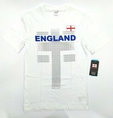 Team England World Cup Men’s T-Shirt Soccer Federation One Team White Small New