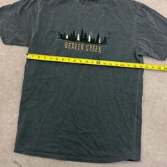 Blue 84 Beaver Creek Graphic T-Shirt Charcoal Gray Mineral Wash Mens Medium