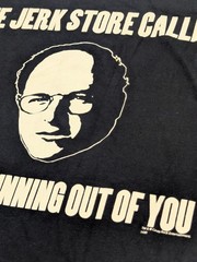 Vintage Seinfeld Jerk Store George Costanza Black Ripple Shirt Mens XL NEW