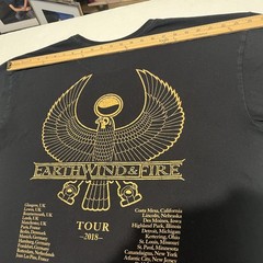 Earth Wind & Fire 2018 3XL Tour T Shirt Black Double Sided Band Concert Tee EUC