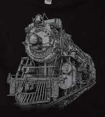 Steam Train Black T-shirt — Crescent Limited Ps-4 Locomotive #1396