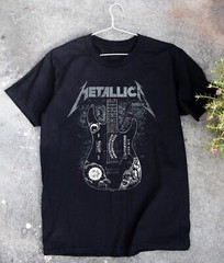 Metallica T Shirt Kirk Hammett Ouija Guitar Rock Black Unisex T-shirt Size S-5XL