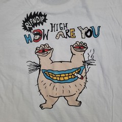 Vintage Y2K Funny Stoner Humor Shirt S/M 20×26 White Rip-n-Dip