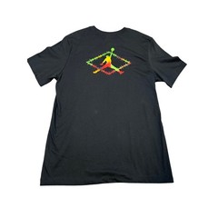 Jordan Jumpman Mens Black Graphic T-Shirt Large NWT Barbed Wire Logo