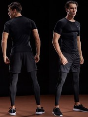 NELEUS Men’s 3 Pack Compression Baselayer Athletic Workout T Shirts,5022,Blac…