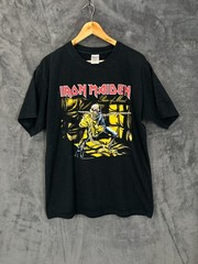 Vintage Iron Maiden Shirt Mens Large Black Piece Of Mind Metal Grunge Y2K 90s