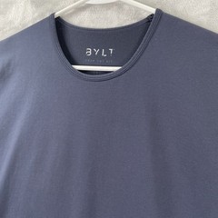 BYLT T-Shirt men’s Large Drop Cut Lux Short Sleeve Blue Premium Basics Lifestyle