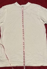 Nike Center Swoosh T-shirt Men’s Large White V-Neck Ribbed Collar Middle Swoosh