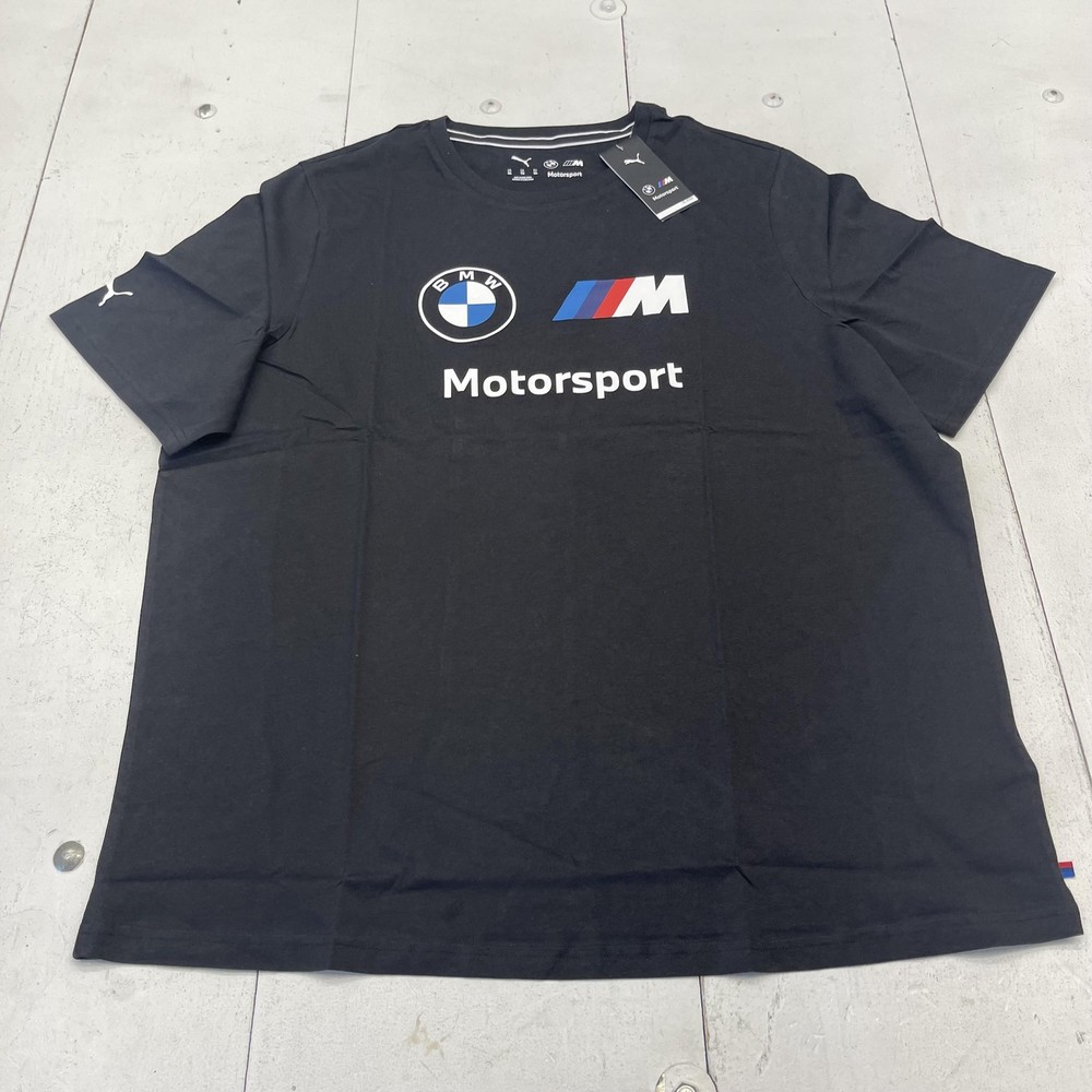BMW Motorsport Shirt Mens 2XL Black Racing Puma M Logo Graphic T-Shirt