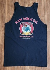 San Miguel Fire Station Tank Top T-Shirt Sz Large Station 23 Granite Hills Tee