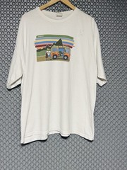 Patagonia Climber Van Life print XL 100% Organic Cotton Off White RARE
