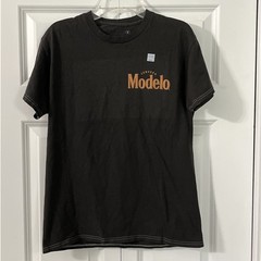 Cerveza Modelo Men’s Shirt 100% Cotton Black Size Small New