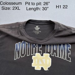 Notre Dame Fighting Irish Colosseum NCAA T-Shirt Men’s 2XL College Tee