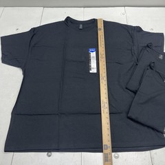 Gildan Shirt Mens 3XL Black Heavy Cotton Crewneck Tee 3 Pack Lot G5000