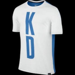 Nike Men’s KD 35 Split Tee Shirt White Blue Sz 2XL 778464-101
