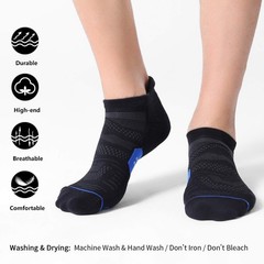 6 Pack Mens Running Ankle Socks Cushion Low Cut Athletic Sport Tab Comfort