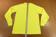 Gildan Ultra Cotton Mens Medium Safety Yellow Long Sleeve Crew Neck T-Shirt New