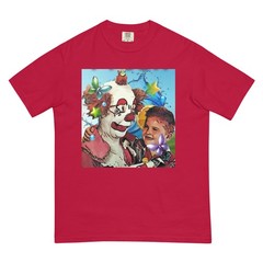 Creepy Circus Clown T-Shirt Surreal Carnival Art Graphic Tee Vintage Style