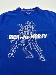 Rick And Morty T-Shirt Youth Boy X-Large Blue Graphic Print…#3877