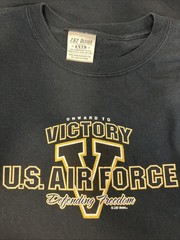 7.62 Design Air Force T‑Shirt XXL Black Made in USA Military Graphic Tee