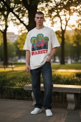 Chinatown Market Hot Air Balloons Streetwear T-Shirt XL