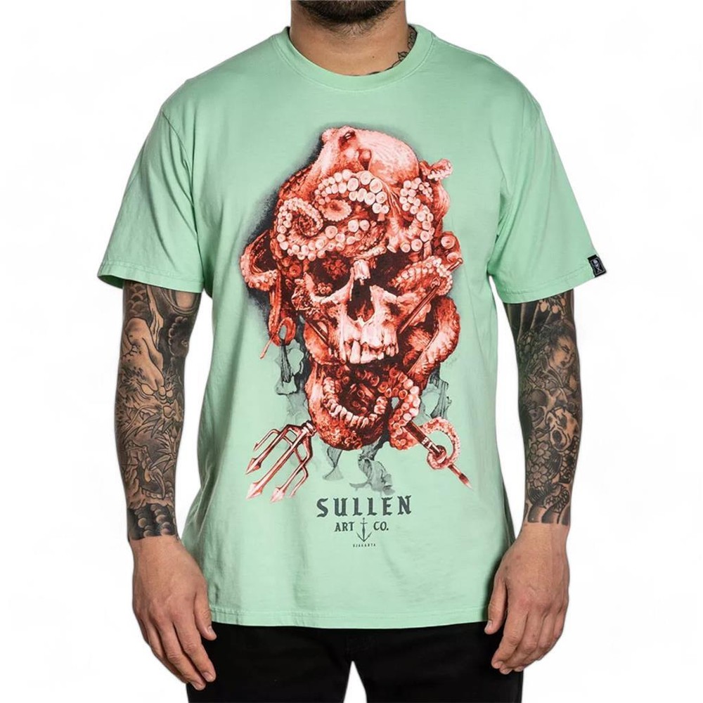Men’s Sullen Art Collective Neptune Neptunian Skull Premium Tee T-Shirt S-4XL