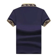 New Men Luxury Diamond V-Letter Rhinestones Fashion Polo T-Shirt High Quality