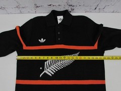 Adidas KG4640 All Blacks Knit Polo Pullover Black Sweater Men’s Medium NWT.