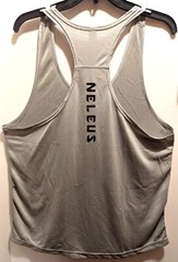 NELEUS ‘Dry Fit Logo Muscle’ Mesh Tank Top Men’s S Gym Workout Exercise Grey NWT