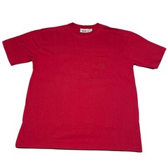 Vintage 90s Hipster T-Shirt Mens Medium Red Pocket Tee Blank Dockers USA Made