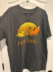Disney The Lion King T-Shirt Graphic Tee Size XXL Gray