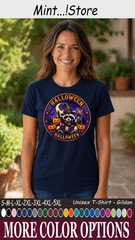 Halloween Raccoon Shirt, Cute Witch Hat Pumpkin Spooky Tee