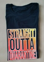 Straight Outta Quarantine Social Distancing Pandemic Graphic T-Shirts Large New