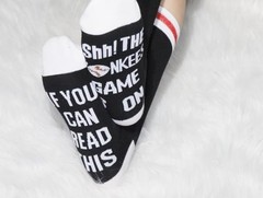 2Pairs Baseball Socks Birthday Game Day Gift IF You Can Read This Shh The Gam…